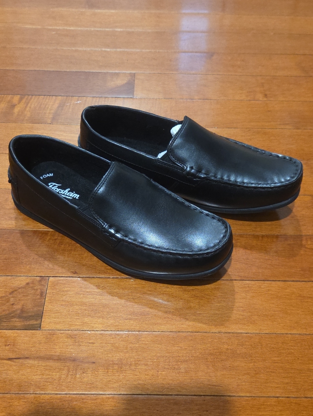 Florsheim Black Leather Slip-On Driving Loafers Never Worn